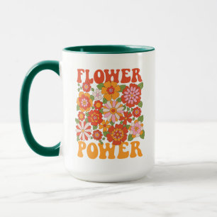 Groovy Flower Power Graphic Mugg