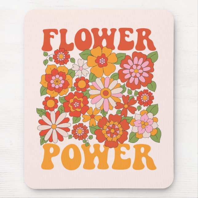 Groovy Flower Power Graphic Musmatta (Framsidan)
