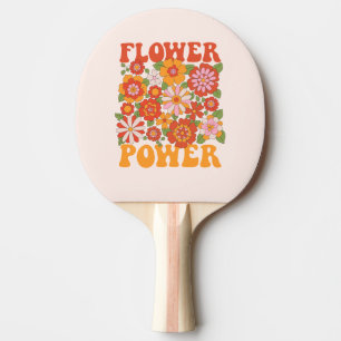 Groovy Flower Power Graphic Pingisracket
