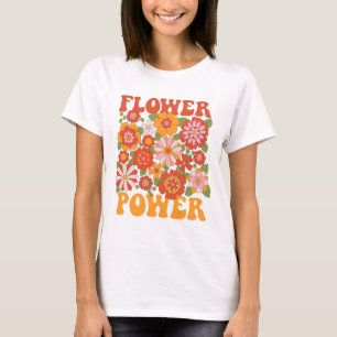 Groovy Flower Power Graphic T Shirt