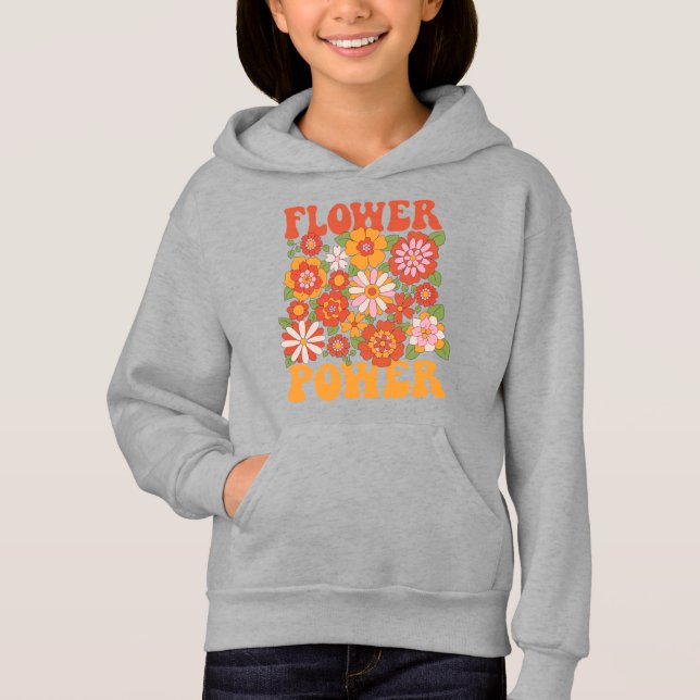 Groovy Flower Power Graphic T Shirt (Framsida)