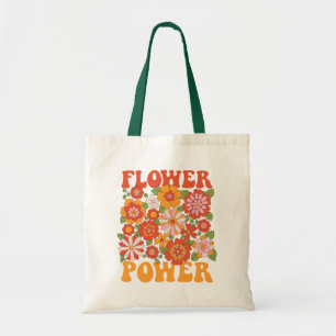 Groovy Flower Power Graphic Tygkasse