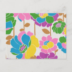 Groovy Flower Power-vykort Vykort