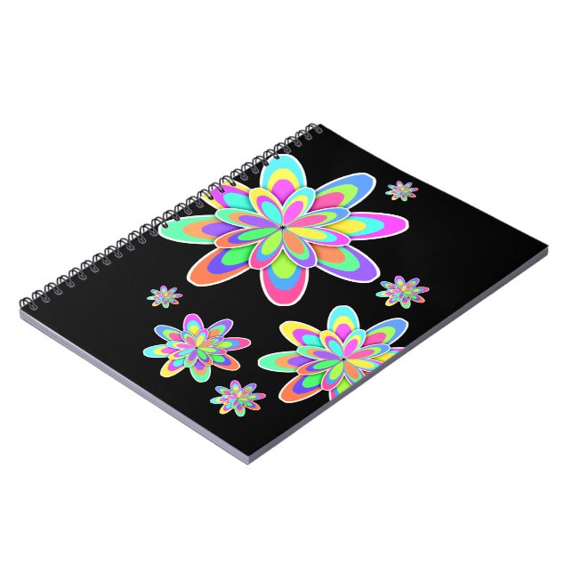 Groovy Flowers Anteckningsbok (Vänstra Sidan)