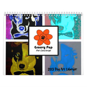 Groovy för hundkonst för valp 2013 kalender