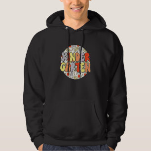 Groovy Förskolevibbar Retro Lärare Barn Bak Hoodie