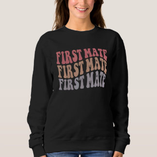 Groovy Förste Mästare Rolig Marin Bröllopsfest Bru T Shirt