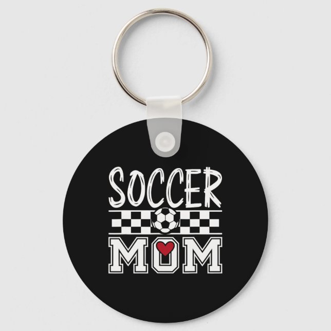 Groovy fotbollsmamma Mamma fotbollsmamma _1  Nyckelring (Framsida)
