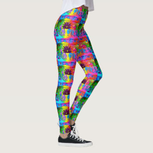 groovy fred- och kärlekhippie leggings