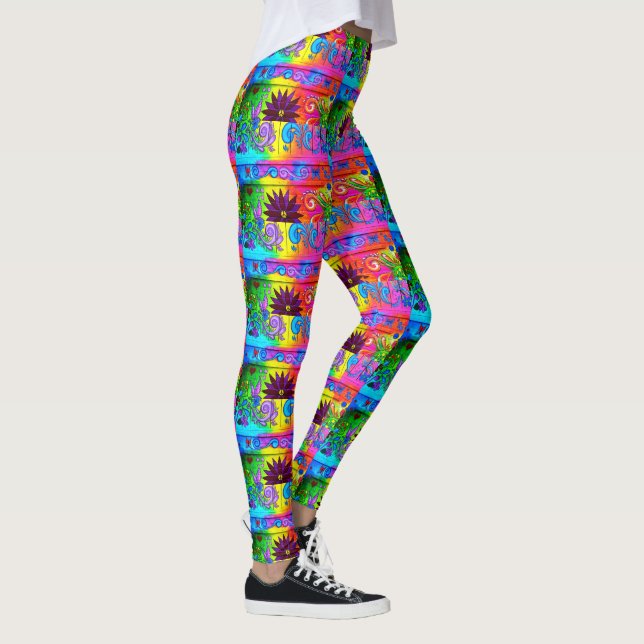 groovy fred- och kärlekhippie leggings (Höger)
