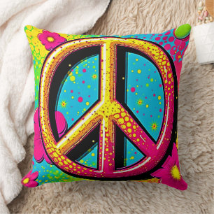 Groovy Fredagsblomma Flower Power Kudde