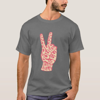 Groovy Fredagsmys Hand Kärlek till dig själv 60-ta T Shirt