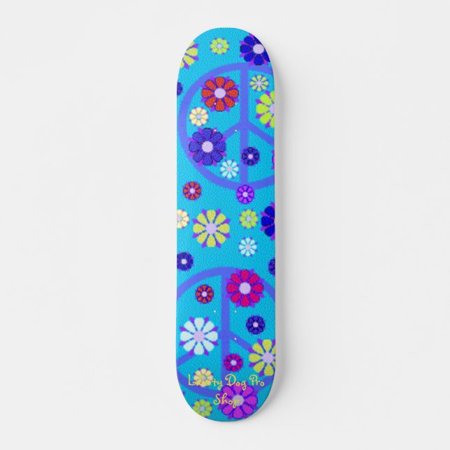 GROOVY FREDSKATEBOARD - VID DEN PRO FRIHETHUNDEN MINI SKATEBOARD BRÄDA 18,7 CM (Framsida)