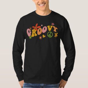Groovy Fredstecken Kärlek Retro 60 s 70-talets Blo T Shirt