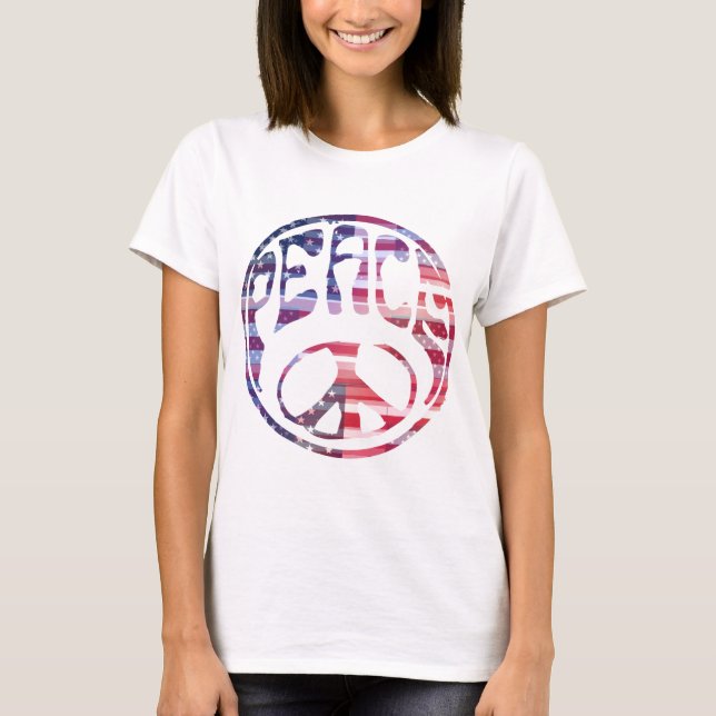 Groovy fredstecken tee shirt (Framsida)