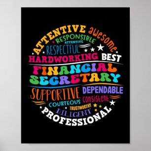 Groovy Front Desk Ekonomichef Admin Tacksamhet Poster