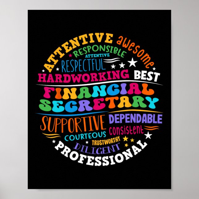 Groovy Front Desk Financial Secretary Admin Apprec Poster (Framsidan)
