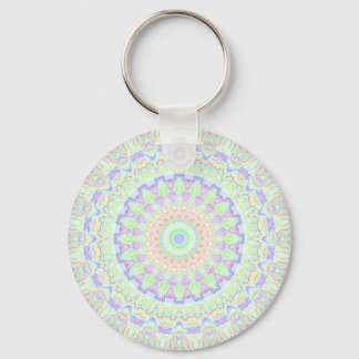 Groovy Funky Boho Hippie Rainbow Abstrakt Mandala Nyckelring