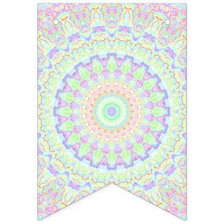 Groovy Funky Boho Hippie Rainbow Abstrakt Mandala Vimplar
