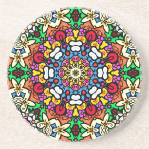 Groovy Funky Flower Power Berg- och dalbana Underlägg