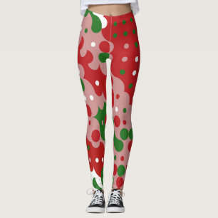 Groovy Funky Mod Retro jul Mönster Leggings