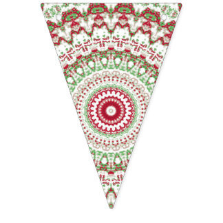 Groovy Funky Tie Dye Jul Boho Hippie Mandala Vimplar