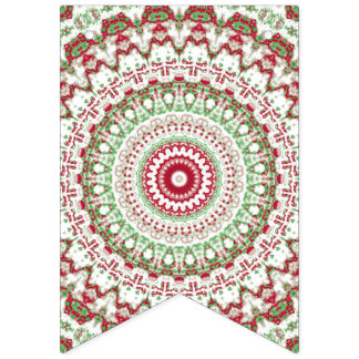Groovy Funky Tie Dye Jul Boho Hippie Mandala Vimplar