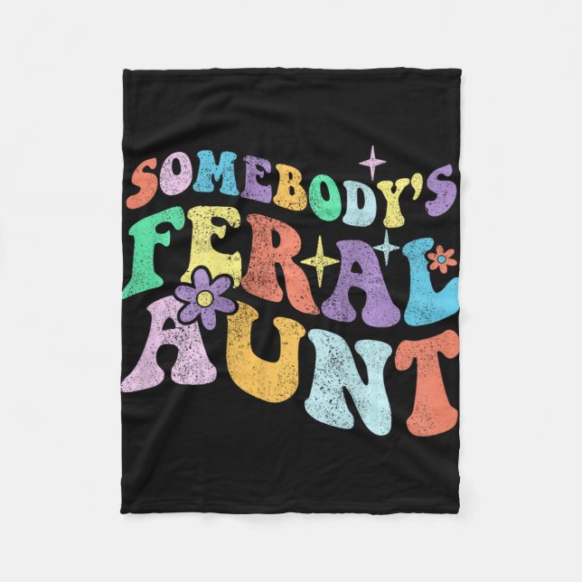 Groovy Funny någons Feral Moster på Mor Fleecefilt (Framsidan)