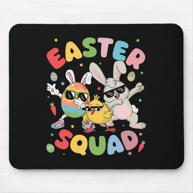 Groovy Funny Rabbit Egg Chick Påsk Squad Day Manar Musmatta (Framsidan)