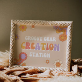 Groovy Gear Creation Station-tecken | Groovy Party