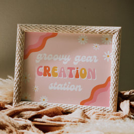 Groovy Gear Creation Station-tecken | Groovy Party