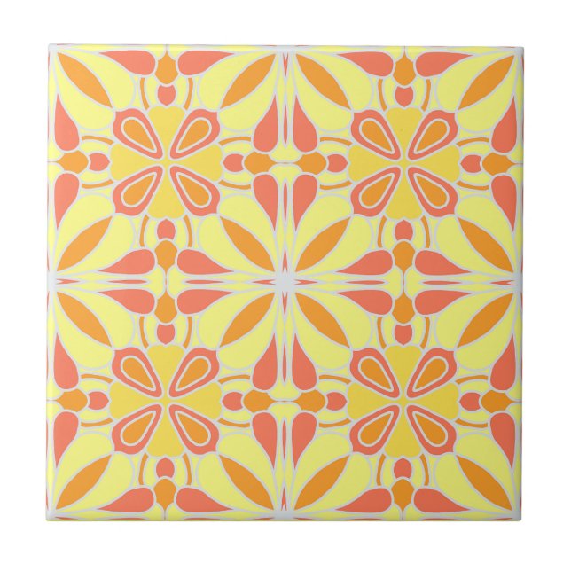 Groovy Geometric 70s Kakelplatta (Framsidan)