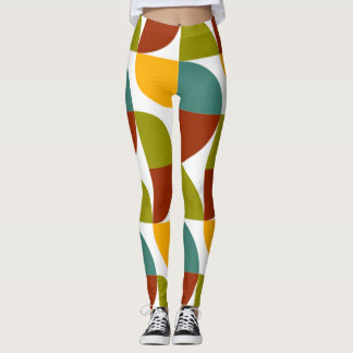 Groovy Geometric 70s Mönster Leggings