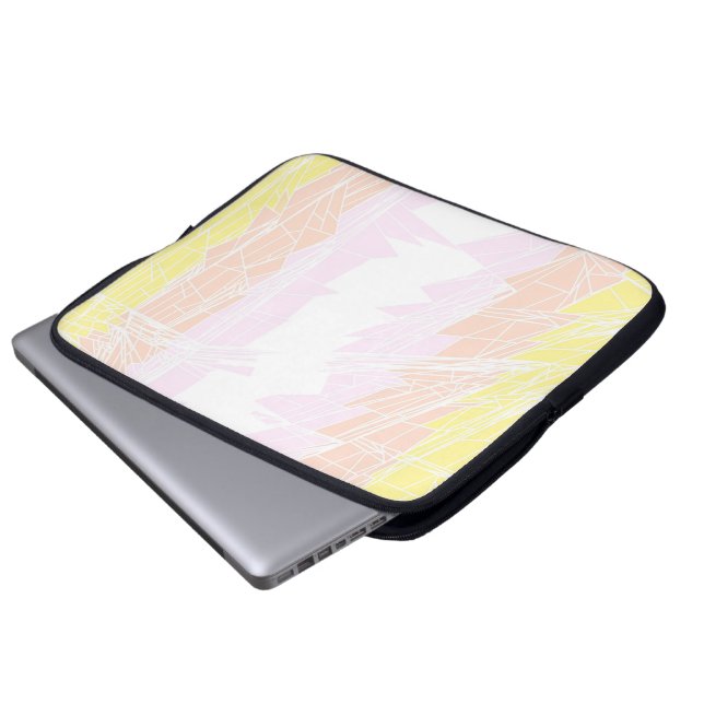Groovy Geometrisk Abstrakt Pangender Stolthetsflag Laptop Fodral (Framre botten)