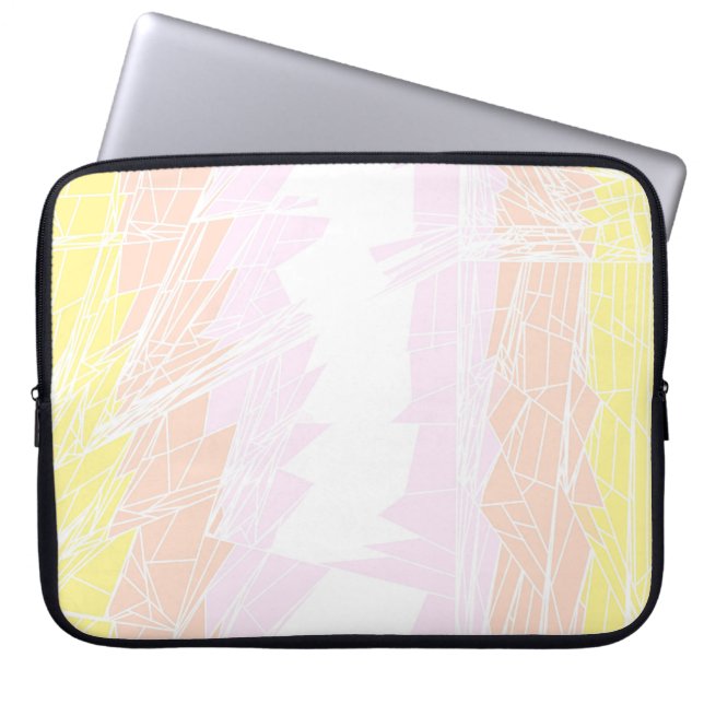 Groovy Geometrisk Abstrakt Pangender Stolthetsflag Laptop Fodral (Framsidan)