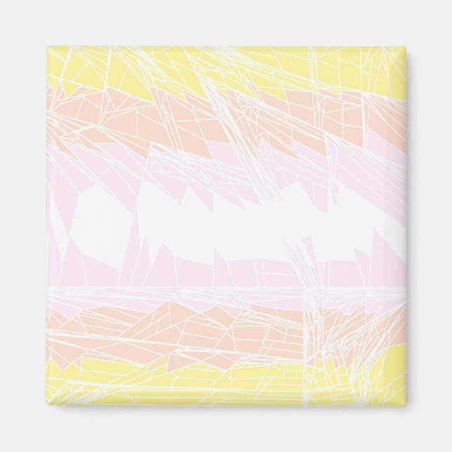Groovy Geometrisk Abstrakt Pangender Stolthetsflag Magnet (Framsidan)
