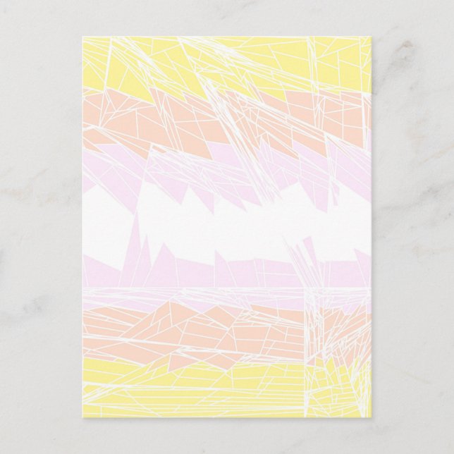Groovy Geometrisk Abstrakt Pangender Stolthetsflag Vykort (Framsida)