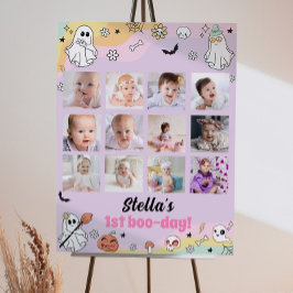 Groovy Ghost Birthday Photo Milestone Poster