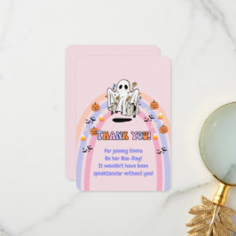 Groovy Ghost Bus eller godis Halloween Birthday Tack Kort