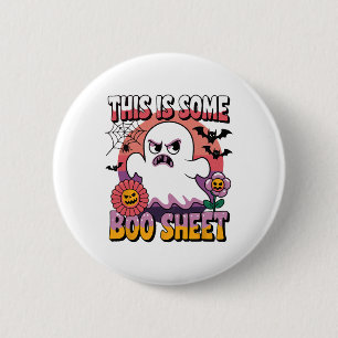 Groovy Ghost det här är Boo Lakan Funny Hallowee Knapp