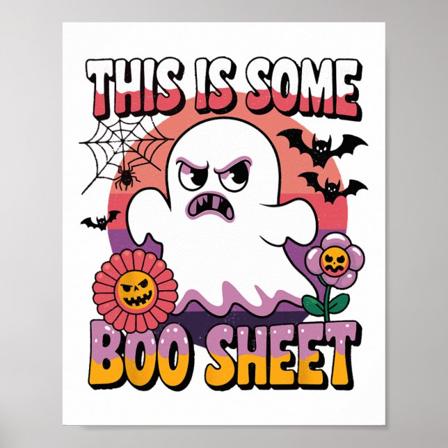 Groovy Ghost det här är Boo Lakan Funny Hallowee Poster (Framsidan)