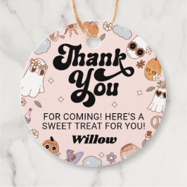 Groovy Ghost Halloween fest Tack Gåvor Etiketter