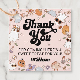 Groovy Ghost Halloween fest Tack Gåvor Etiketter