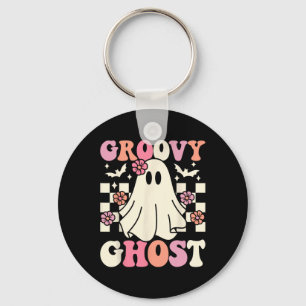 Groovy Ghost Halloween Ghost Costume Retro Groovy Nyckelring