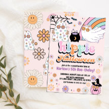 Groovy Ghost Hippie Halloween Birthday