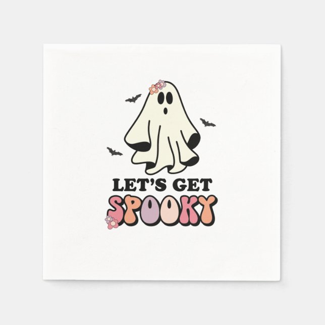 Groovy Ghost retro Halloween Birthday Pappersservett (Framsidan)