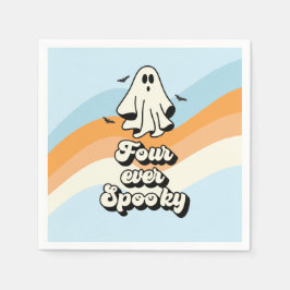 Groovy Ghost retro Halloween Fyra gånger. Pappersservett