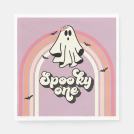Groovy Ghost retro Halloween Spooky Ett födelsedag Pappersservett