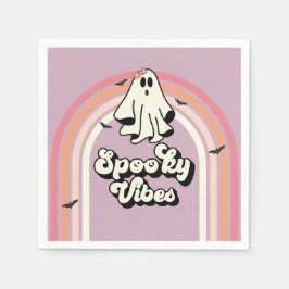 Groovy Ghost retro Halloween Spooky Vibes Birthday Pappersservett