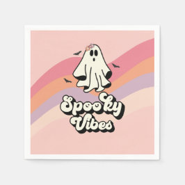 Groovy Ghost retro Halloween Spooky Vibes Birthday Pappersservett